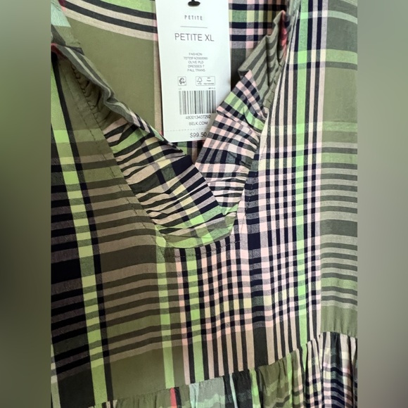 NWT Crown & Ivy maxi dress with ruffle neckline. XL petite - Picture 7 of 9